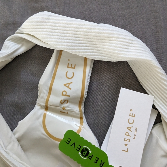 L*Space Sandy Classic Eco Rib Bikini Bottom Cream - Picture 7 of 8